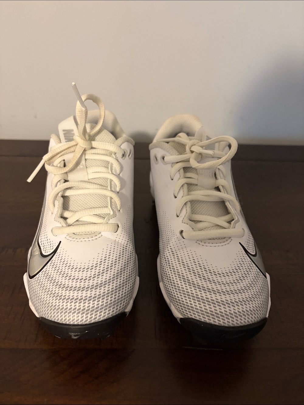 Nike White and Black Football Shoes